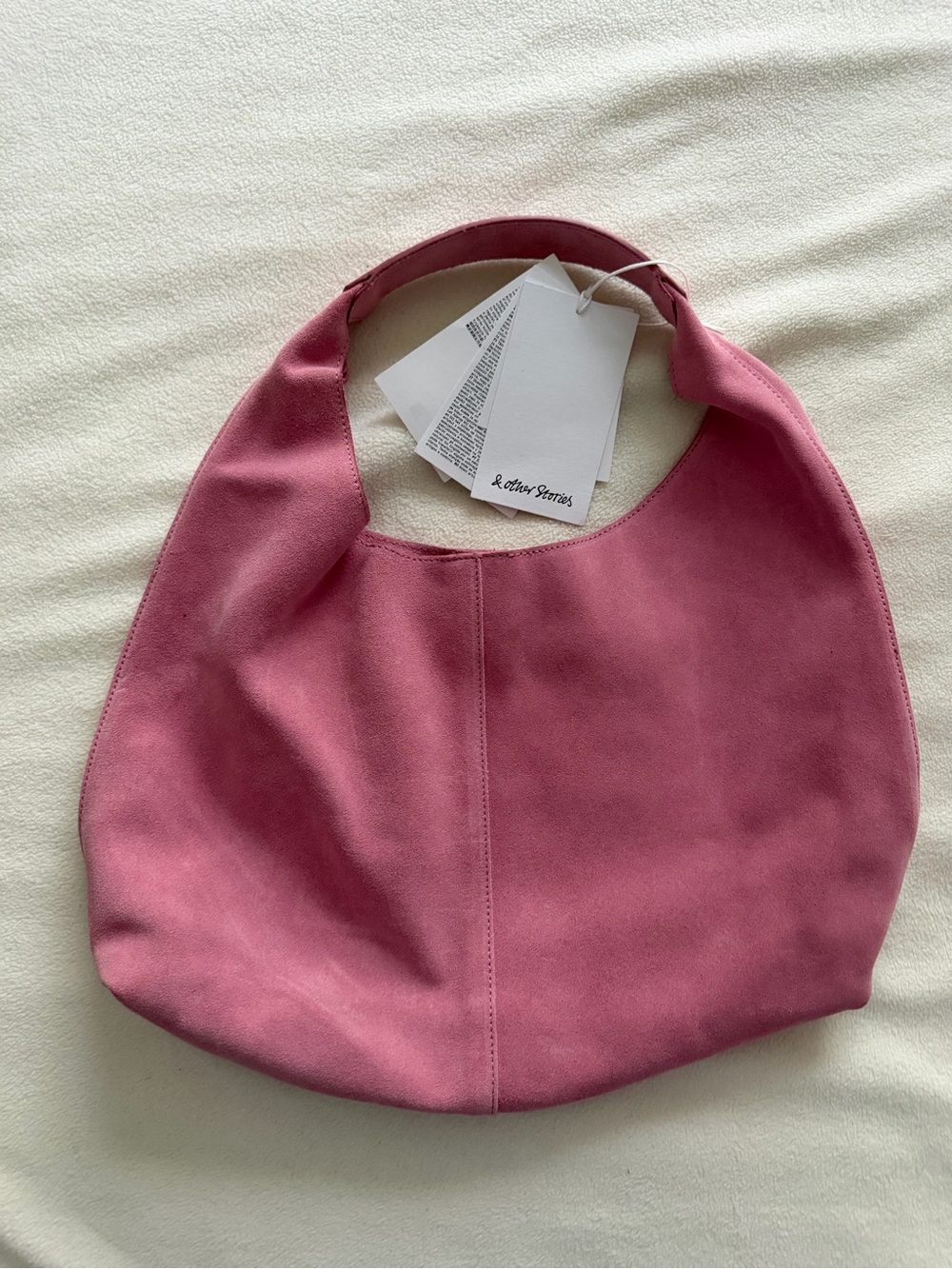 & Other Stories Rose Suede Slouch Hobo